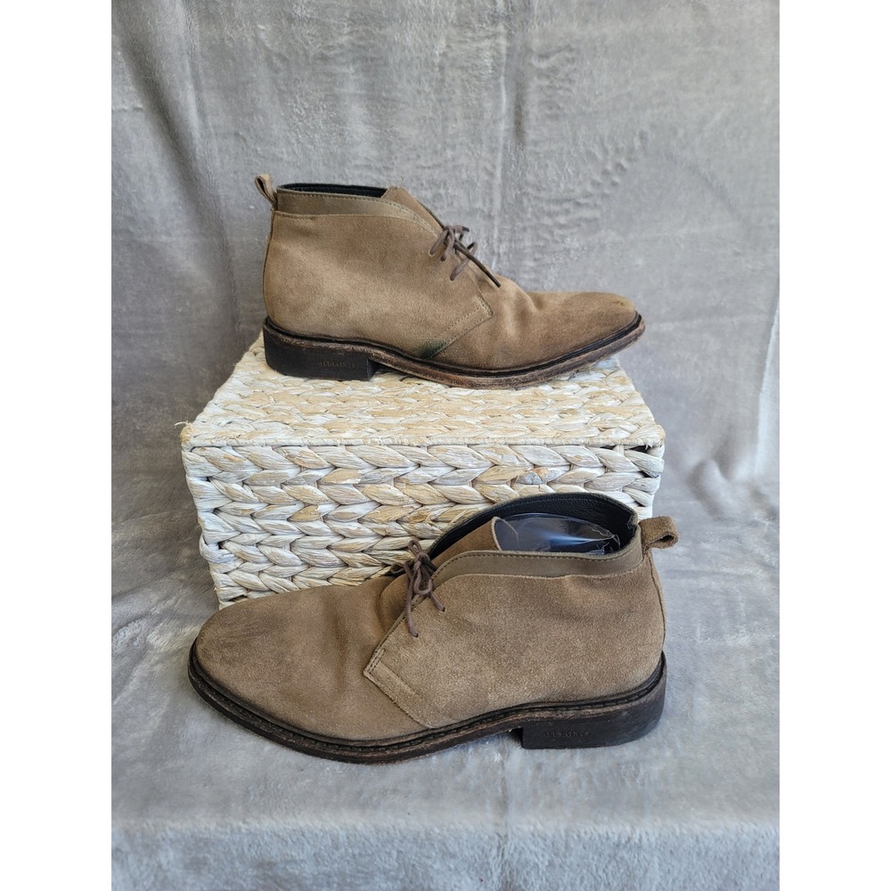 AllSaints Mens Suede Desert Boots Brown Chukka Made in Portugal Size 42 8.5-9